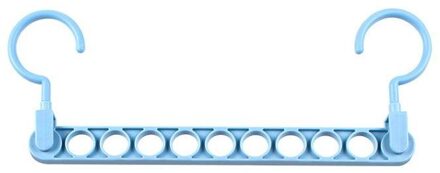 Negen-gat Magische Hanger multifunctionele Hanger Thuis Magie Opslag Artefact Anti-slip Droogrek Internet Populaire explosies Hanger Blauw