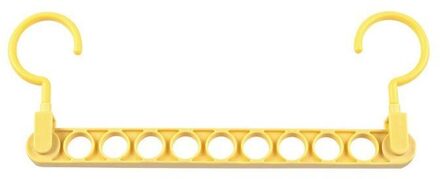 Negen-gat Magische Hanger multifunctionele Hanger Thuis Magie Opslag Artefact Anti-slip Droogrek Internet Populaire explosies Hanger Geel