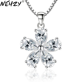 NEHZY 925 sterling silver new woman Brand necklace pendant female pear shaped pendants pendants high-grade fashion jewelry 45CM