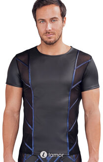 NEK Mattlook Shirt met Blue-Metallic, NK2162016 - Maat:: S