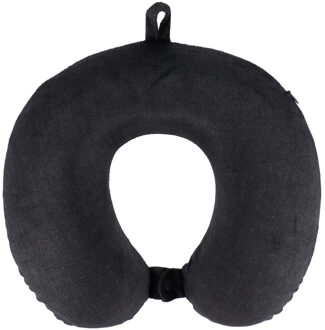 Nekkussen Heather - zwart - met ophangclip - polyester - reiskussen voor onderweg