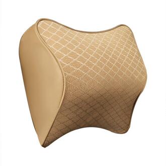 Nekkussen Lumbale Taille Ondersteuning Hoofdsteun Kussens Terug Auto Seat Foam Seat Geheugen Kussen Accessoires Ondersteunt Covers F2P5 beige