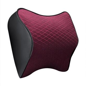 Nekkussen Lumbale Taille Ondersteuning Hoofdsteun Kussens Terug Auto Seat Foam Seat Geheugen Kussen Accessoires Ondersteunt Covers F2P5 rood