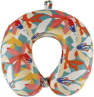 Nekkussen Moorea - multi kleuren - met ophangclip - polyester - reiskussen voor onderweg