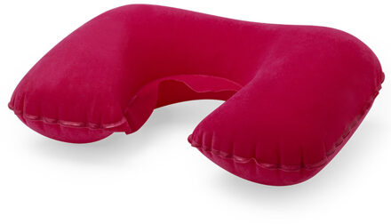 Nekkussen - Opblaasbaar - Rood - 43 x 26,5 cm - Auto, Trein of Vliegtuig - Reiskussen