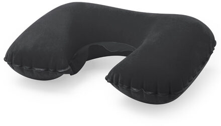 Nekkussen - Opblaasbaar - Zwart - 43 x 26,5 cm - Auto, Trein of Vliegtuig - Reiskussen