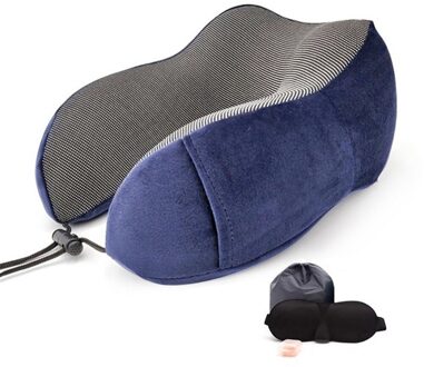 Nekkussen Zachte Pure Traagschuim Nekkussen Diepe Slaap Wasbare Vliegtuig Reizen U Vormige Kussen Reistas BU5