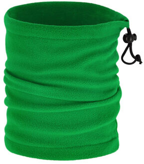 Nekwarmer - groen - fleece - verstelbaar - colsjaal voor volwassenen