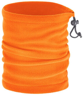 Nekwarmer - oranje - fleece - verstelbaar - colsjaal voor volwassenen