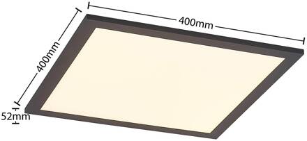 Nelios LED plafondlamp, CCT 40 x 40 cm zwart, wit
