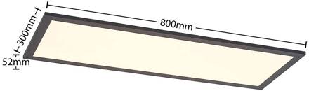 Nelios LED plafondlamp, CCT 80 x 30 cm zwart, wit