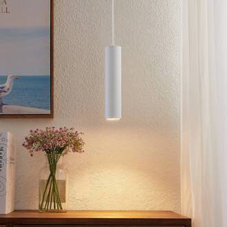 Neliyah hanglamp, rond, wit, 1-lamp zandwit