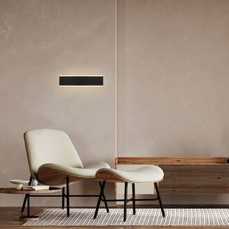 Nelson LED wandlamp, breedte 30,5cm, zwart, CCT, omhoog/omlaag