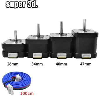 Nema 17 42 Stepper Motor Height 26mm 34mm 40mm 48mm motor 4-lead 12V with cables for 3D Printer J-head Extruder CNC parts
