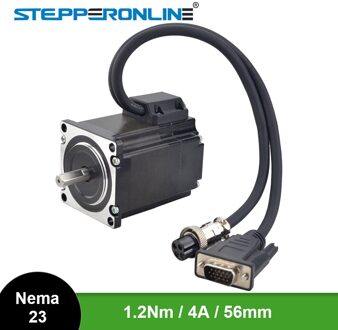 Nema 23 Gesloten Loop Stappenmotor 1.2Nm Encoder 1000CPR 4A 2 Phase 4-Lood Cnc Stappenmotor 8Mm as Voor Cnc Machine