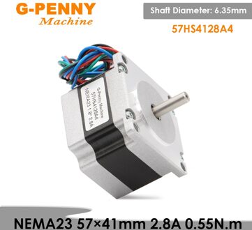 NEMA23 Stappenmotor 57HS4128A4 2.8A 0.55N. M 78Oz-in 4 Draden Hybird Cnc Stappenmotor Voor Cnc Machine 3D Printer Stappenmotor