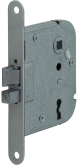 Nemef 1446 Deurslot | DM55mm | S55mm | krukgat 8mm | voorplaat staal gelakt 18x153mm afgerond | zamac dag- en nachtschoot | DR 1+3/2+4 - 9144600583