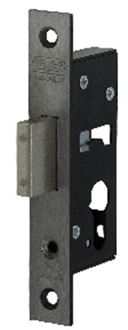 Nemef 4128 Veiligheidsbijzetslot | SKG** | DM35mm | voorplaat RVS 24x150mm rechthoekig | zamac vernikkelde nachtschoot | DR 1+2+3+4 - 9412818350