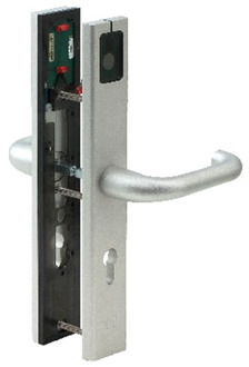 Nemef 7360/05 Radaris Evolution alu. IBW beslag SKG*** rechthoekig | binnen- en buitenzijde met kruk zonder cilindersparing. - 9736005720