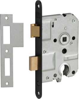 Nemef Cilinderslot Insteekslot Slot Voor Binnendeur 1269/3 - Zwart - 55mm