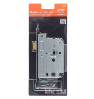 Nemef Insteekslot Badkamerslot Wc-slot 1264/3 - Zwart Gelakt - 63mm