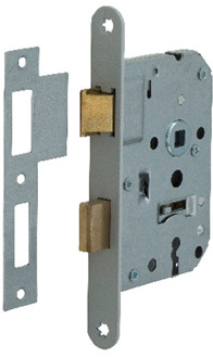 Nemef klaviersleutelslot 1266/94 rechts - Doornmaat 50mm - Wit gelakte voorplaat - Met sluitplaat - Met 2 sleutels - Met deurbeslag en deurkrukken - Met bevestigingsmateriaal - In zichtverpakking