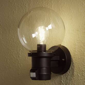 Nemi Move 7321-750 Buitenlamp met bewegingsmelder (wand) Spaarlamp, LED E27 60 W Zwart