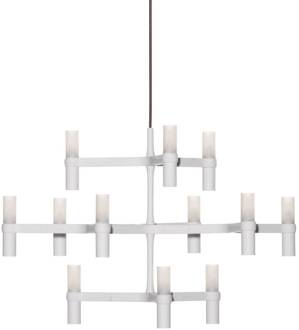 NEMO Crown Minor hanglamp 12-lamps wit wit, opaalwit