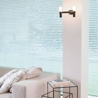 NEMO Crown wandlamp 2-lamps zwart gepatineerd zwart gecoat, opaalwit