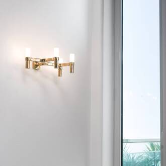 NEMO Crown wandlamp 4-lamps goud gelakt goud gelakt, opaal wit