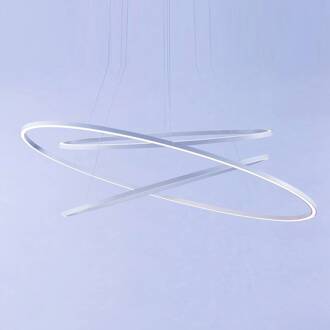 NEMO Ellisse Triple hanglamp 2.700K aluminium gepolijst aluminium, opaal wit