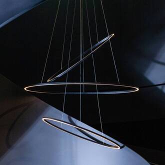 NEMO Ellisse Triple hanglamp 2.700K zwart zwart, opaalwit