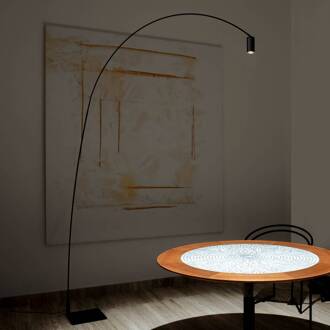 NEMO Fox LED-booglamp, richtbaar, met dimmer zwart mat