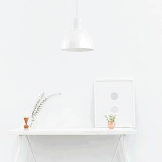 NEMO hanglamp Lorosae, wit, Ø 40 cm, glas, E27