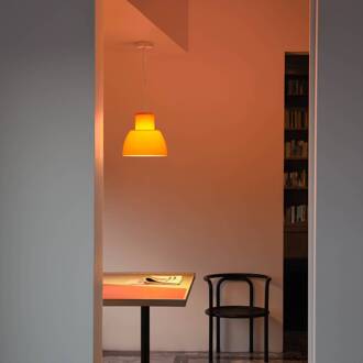 NEMO Hanglamp Nemo Lorosae, oranje, Ø 40 cm, glas, E27