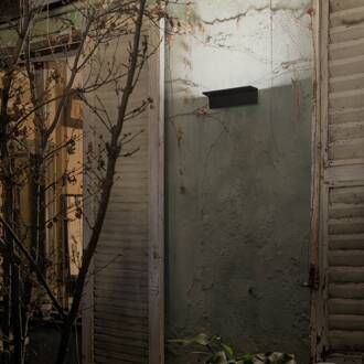 NEMO LED buitenwandlamp Zena, zwart, 2.700 K, IP44