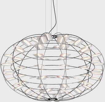 NEMO LED hanglamp Chloris, nikkelkleurig, Ø 90 cm