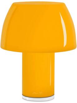 NEMO LED tafellamp Lorosae, geel, glas, IP54, USB