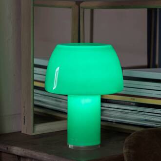 NEMO LED tafellamp Lorosae, groen, glas, IP54, USB
