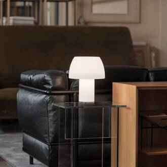 NEMO LED tafellamp Lorosae, wit, glas, IP54, USB