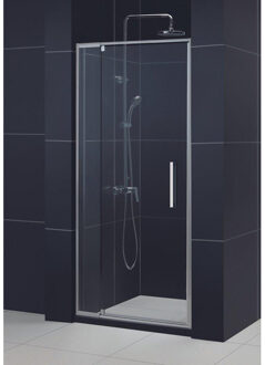 NEMO Pina draaideur 100x200cm 6mm Helder veiligheidsglas met antikalk links en rechts Chroom X01.002.011.VM Chroom gepolijst