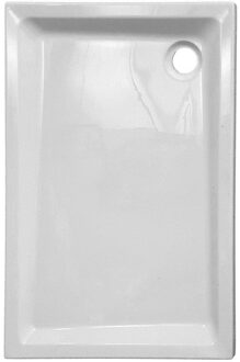 NEMO Spring Horus douchebak 100x80x4.5cm afvoer D90 zonder potenstel acryl wit 122125 Wit glans