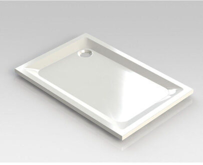 NEMO Spring Horus douchebak acryl 120x80x4.5cm afvoer D90 wit zonder potenstel dikte 4 mm 122012 Wit glans