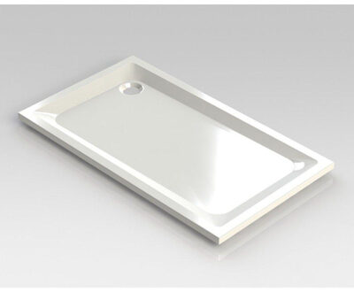 NEMO Spring Horus douchebak acryl 1400x800x45 mm afvoer D90 wit zonder potenstel dikte 4 mm