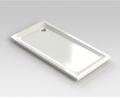 NEMO Spring Horus douchebak acryl 160x80x4.5cm afvoer D90 wit zonder potenstel dikte 4 mm 122016 Wit glans