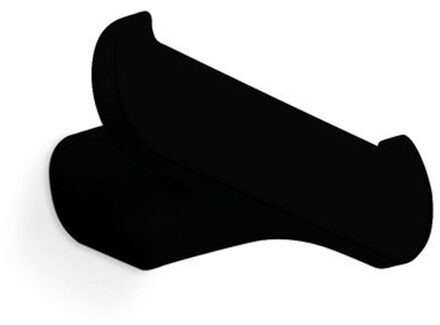 NEMO Stock Scura haak dubbel wandmontage 90 x 30 x 40 mm messing zwart soft touch A2020BNV0010VM