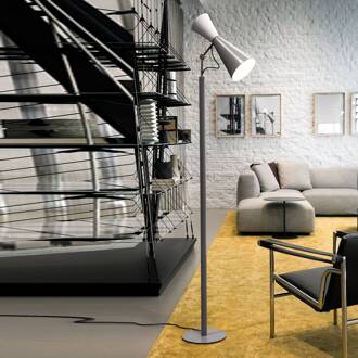 NEMO Vloerlamp Nemo Parliament, wit/grijs wit, grijs