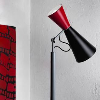 NEMO Vloerlamp Nemo Parliament, zwart/rood zwart, rood