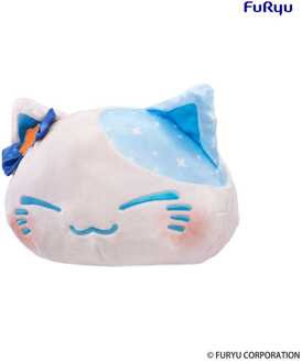 Nemuneko Cat Big Plush Figure Blue 35 cm