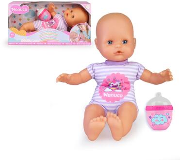 Nenuco babypop 32cm met rammelaar fles roze